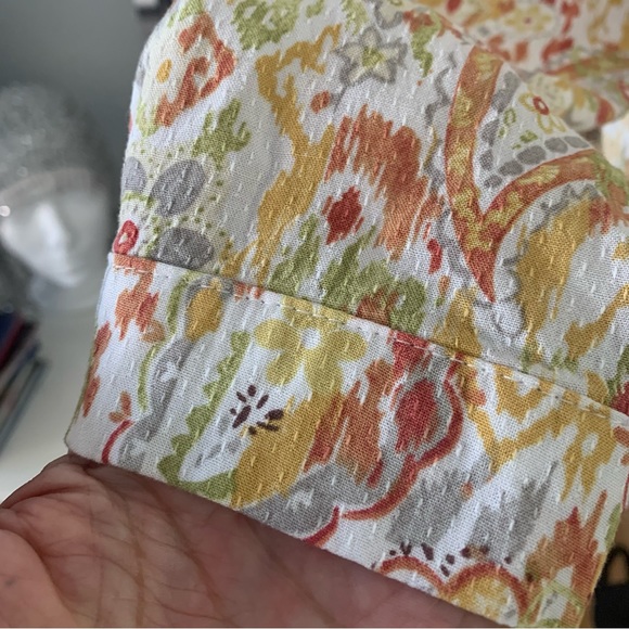 Christian Siriano Longsleeve V-Neck faux wrap top w/Ikat, paisley + floral print - Picture 5 of 10